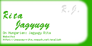 rita jagyugy business card